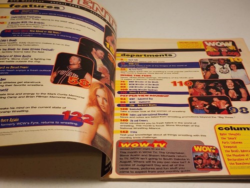 World Of Wrestling Magazine WOW August 2000 NEW BLOOD The Return of Austin - Picture 4 of 4