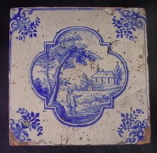 - antike OFENKACHEL 17./18. Jhd. wohl Schweiz - 20x20cm - aus Sammlung