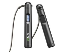 Letsfit JR02 Smart Jump Rope Clear LCD App Supported Long Battery Life PINK