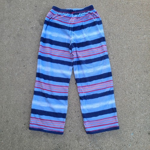 Nautica Kids Fleece Sleep Lounge Pajamas Pants Blue/Stripes Size 7 - Picture 8 of 9