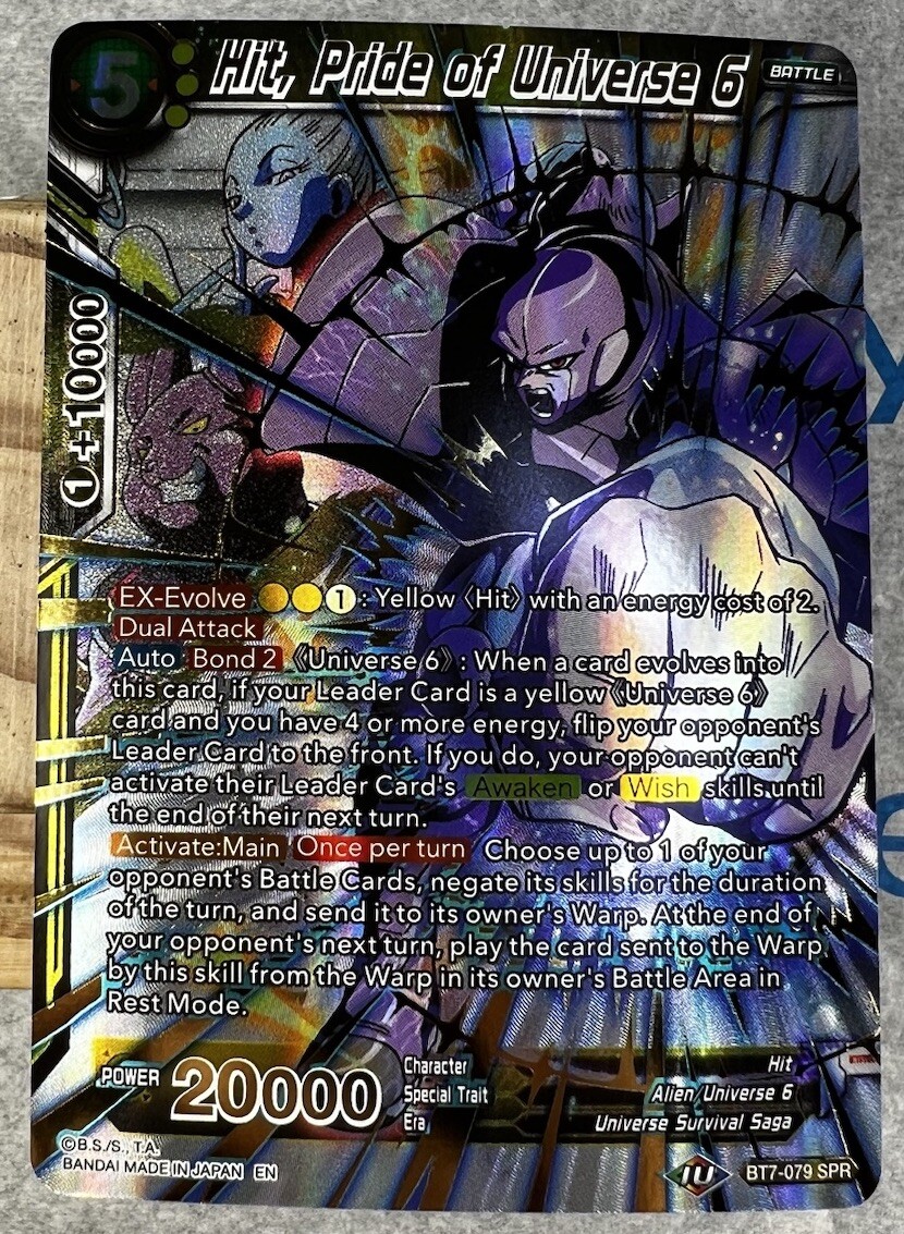 Hit, Pride of Universe 6 BT7-079 SPR Special Rare Dragon Ball
