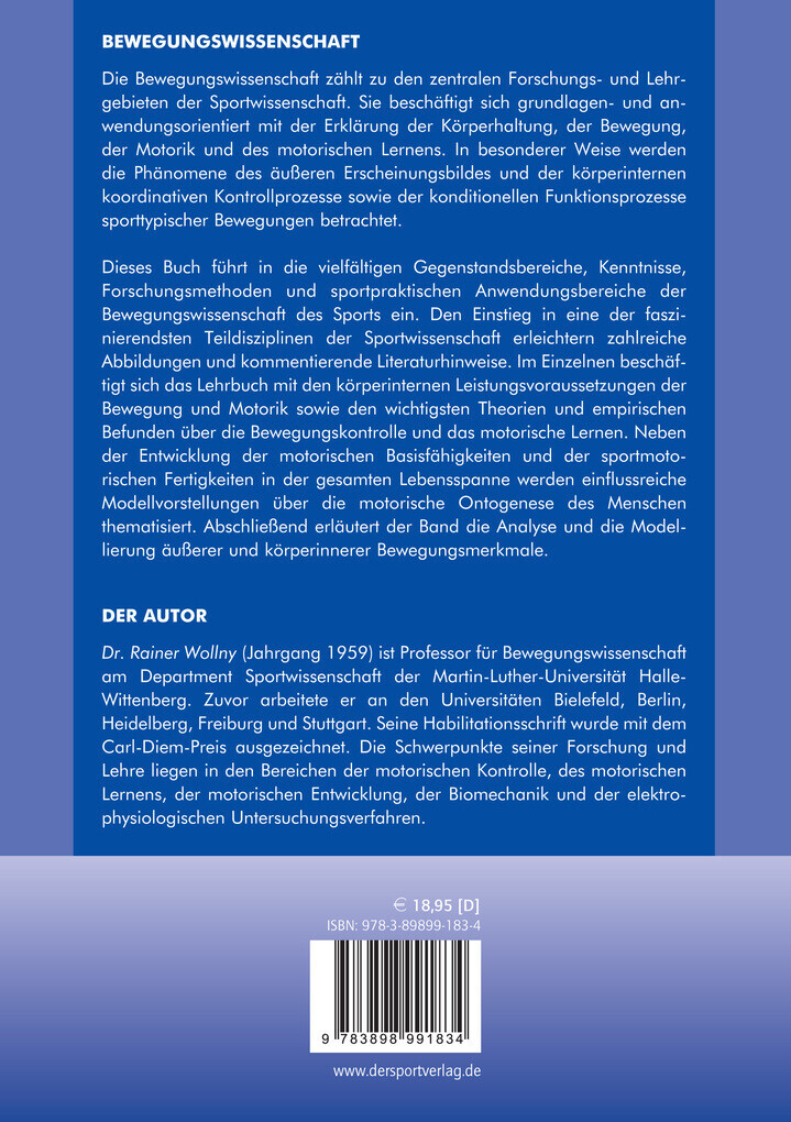 Thumbnail - Bewegungswissenschaften | Rainer Wollny | 2022 | Deutsch