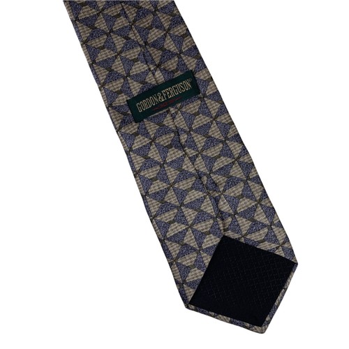 Gordon & Ferguson Geometric Triangles Men’s Tie Necktie - Picture 4 of 6