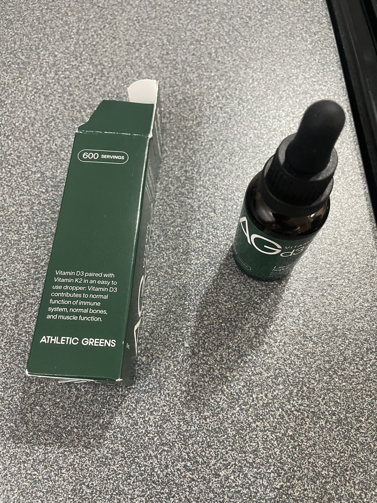 Athletic Greens (AG1) Vitamin D3+K2 Liquid Food Supplement Unopened