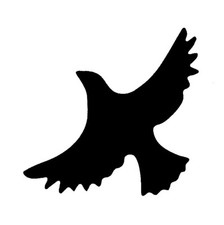 Really Great Stencils, Mini, Bird in Flight 1, 3", Silhouette, Flying, Soaring