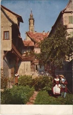 Old postcard postcard Rothenburg- Hof in der Marien pharmacy GERMANY (1074327)