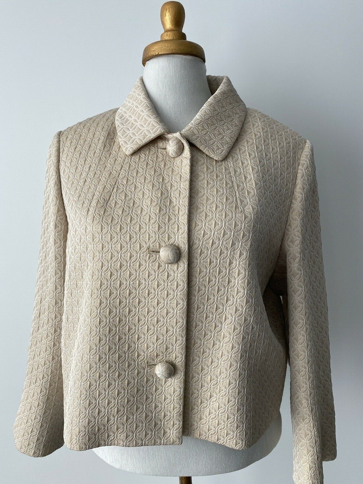 Neerwaarts Vooravond Blij Max Mara Studio Cream Short Jacket Floral Jacquard Print Size UK 12 IT 44 M  | eBay