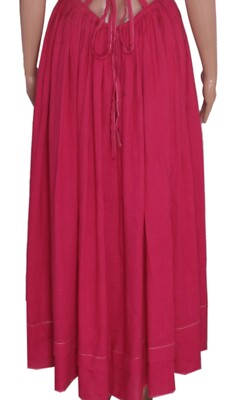 UO Cora Linen Open Back Midi Dress Urban Outfitters Pink Adjustable Tie New  XS | eBay