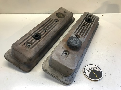 88-91 Corvette C4 5.7 L98 V-8 Magnesium Valve Covers Set Oil Cap OEM