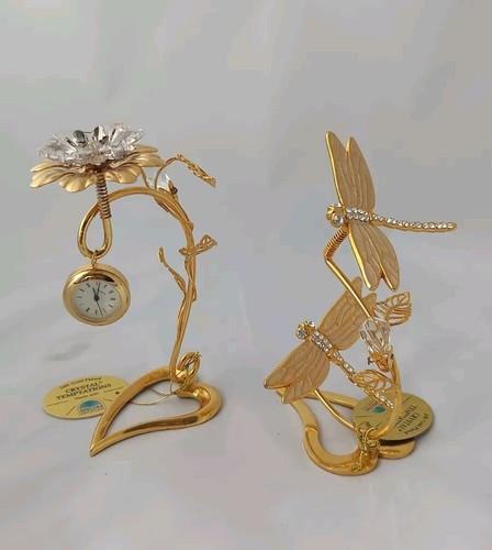 Crystal Temptations Libelle und Blume 24k vergoldet mit Swarovski Kristallen