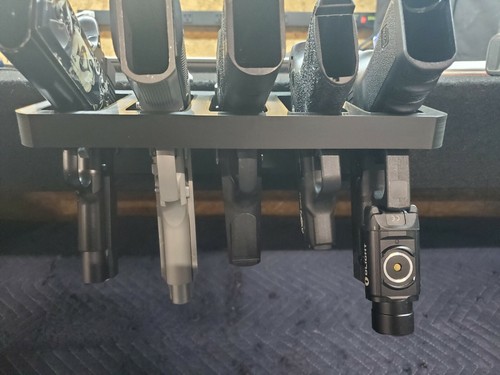 5 pistol wall mount glock 1911 sig m&p shield storage rack safe 9mm 45 auto acp - Picture 2 of 4