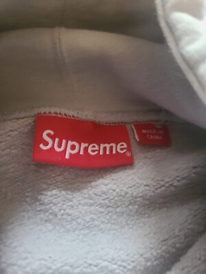 Supreme 22Ss Cropped Panels Hooded Sweatshirt XL Cotton Gray Red