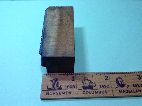 Vintage Metal On Wood Printing Block- Piano Store Albany NY - Picture 10 of 11