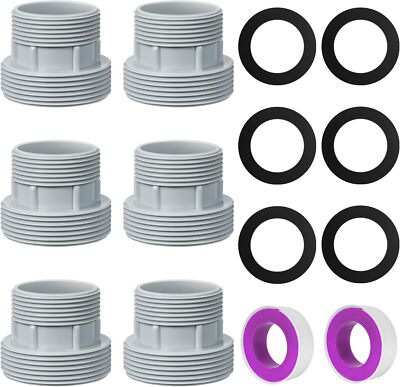6 Pack Pool Filter Hose Conversion Kit Compatible with Intex Pools Filter Pump, 
