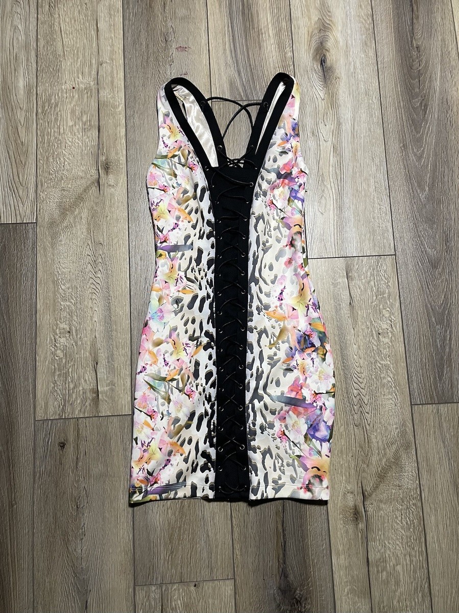Bebe Lace Up Bondage Corset Dress Floral Lacing Front and Back, Bodycon Size S | eBay Bebe Lace Up Bondage Corset Dress Floral Lacing Front and Back, Bodycon Size S | eBay