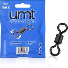 UMT 100pcs #2 130ib  Fishing Barrel Swivels Stainless Steel Fishing Tackle