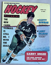 Hockey Pictorial Magazine Mar 1972 Carol Vadnais Scotty Bowman Garry Unger