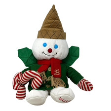 MR. BINGLE Christmas Snowman 23" Plush 2014 Candy Cane Green Jacket Animal EUC