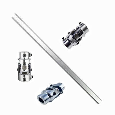 Street Rod Mustang II Power Rack 22'' Steering Shaft Kit + 3 U Joints