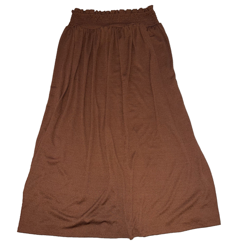 CATO, Women's Size 14/16W, Brown, Elastic Waist, Front Buttons, Midi Skirt - Picture 5 of 5