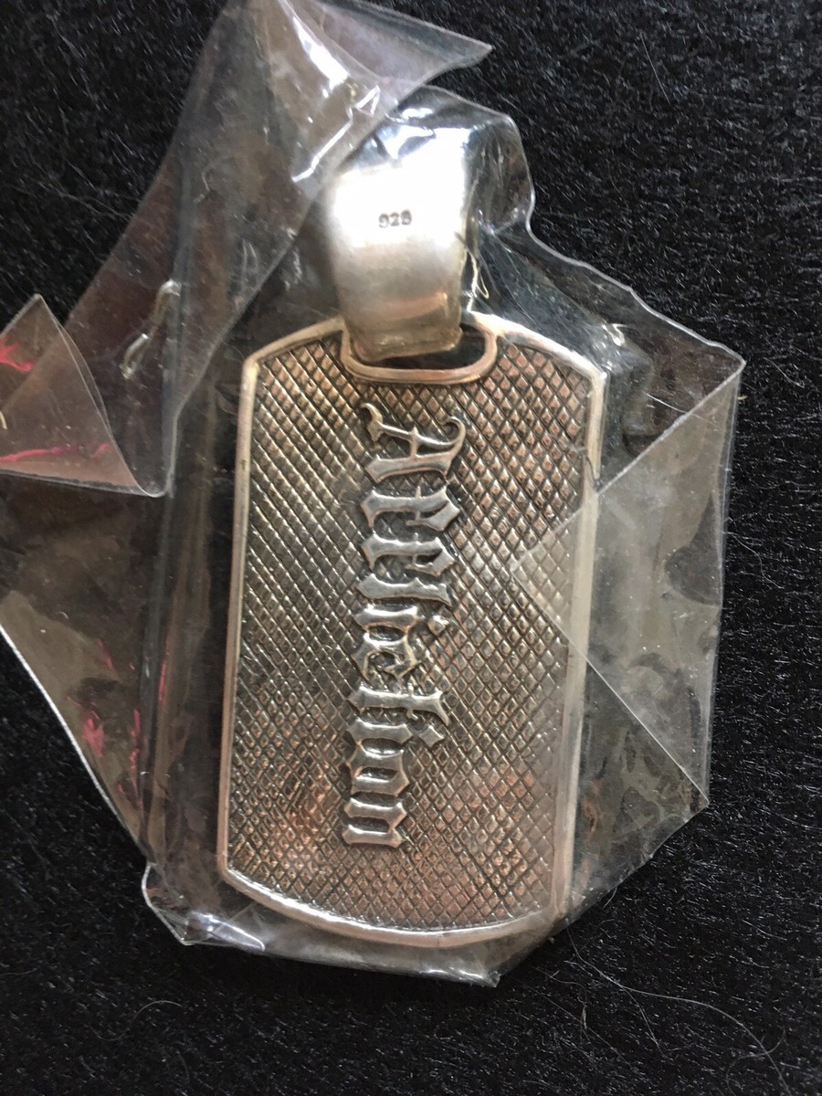 Affliction .925 Sterling Silver Clustered Skull Dog Tag | eBay