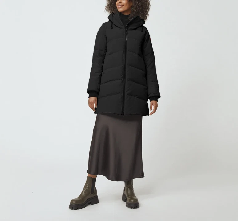 CANADA GOOSE Womens Parka Merritt 80 WHITE DUCK DOWN Black Size S P 3832L