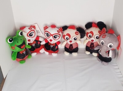 Valentine Plush Dan Dee Kool Kids New Cat,Frog Elephant, Dog NWT Free Shipping 
