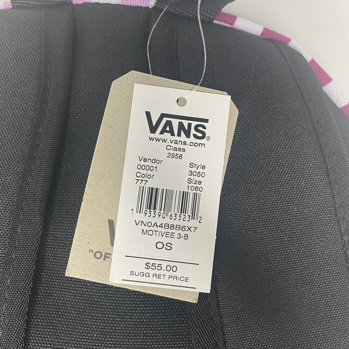 VANS MOTIVEE 3-B CHECKERED STUDENT BACKPACK Amazon.com | Vans, Boxed Mini-Backpack (Black/White  main image 4