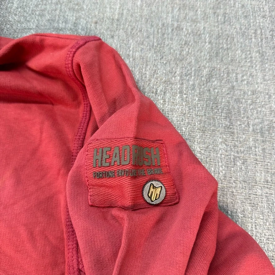 Headrush Sudadera con Capucha Para Hombre 2XL Roja Cremallera Completa #13 Fortune Favours The Brave Foto 3 de 4