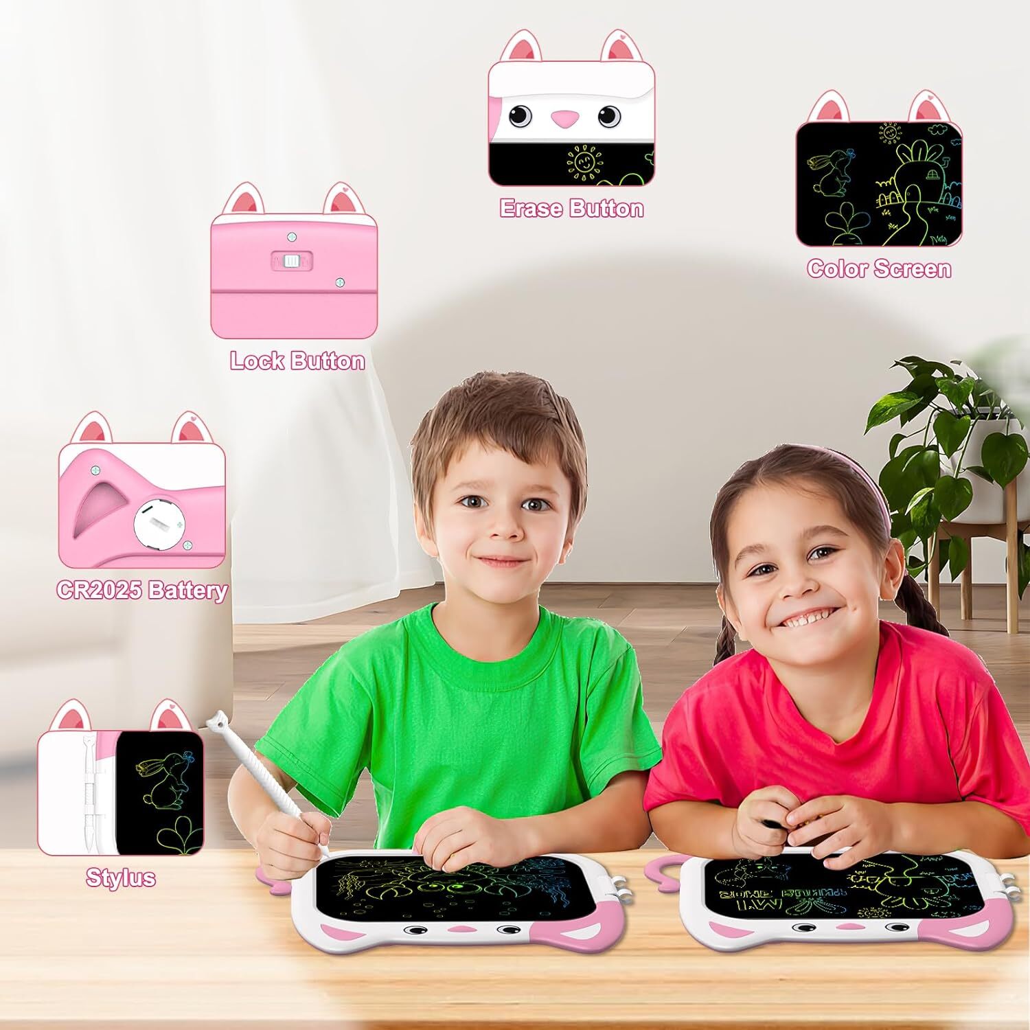 LCD Writing Tablet for Kids, Toys for Boys Girls 3-8 Year Old, 10 Inch Draw Pad