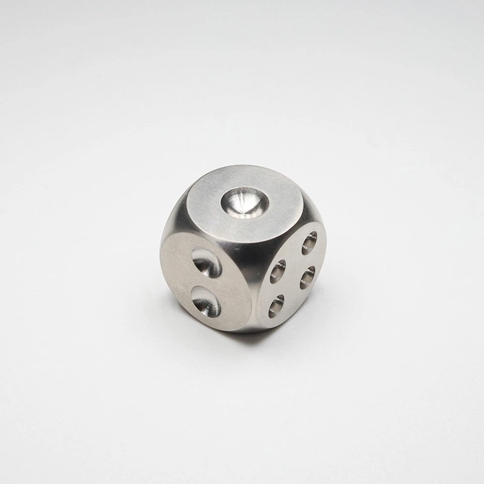 EDC Creative Solid TC4 Titanium Alloy Dice EDC Toy KTV Entertainment Supplies - Image 3 of 4