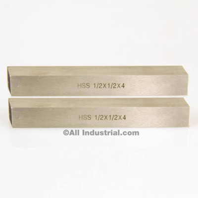 2 PCS 1/2'' X 1/2'' X 4'' HSS TOOL BIT SQUARE LATHE FLY CUTTER MILL BLANK