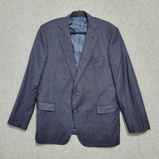 Brooks Brothers 1818 Blazer Sport Coat Mens 43R Navy Plaid Regent Wool USA Read