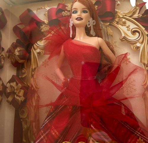 Barbie Doll 2024 SIGNATURE HOLIDAY BARBIE Red Hair New In Box - Afbeelding 4 van 8