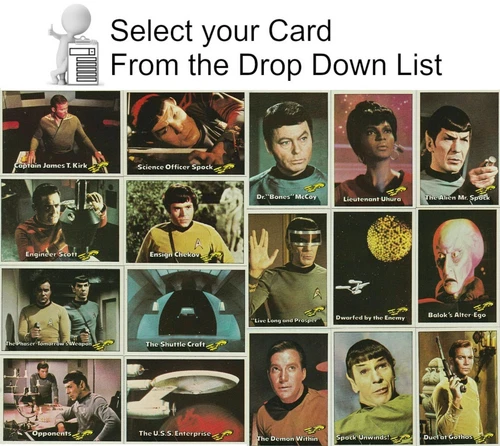 1976 Star Trek TOPPS Trading Cards EX+ to EX/NM-Your Choice 88 Cards/22 Stickers