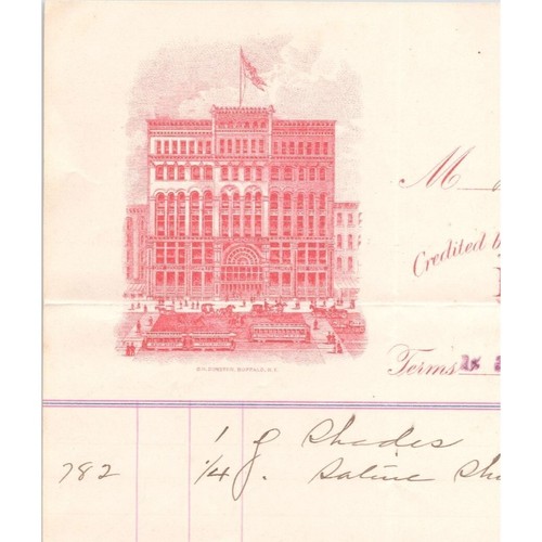 1893 Antique Billhead - BARNES, HENGERER & CO Dry Goods - Buffalo, NY - Picture 2 of 3