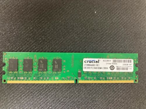 2 GB (1x2 GB) Crucial CT25664AA800.16E1 DDR2-800 240-poliger Desktop-Speicher - Bild 1 von 1