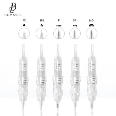 Biomaser 10Pcs Tattoo Cartridge Needle for Permanent Makeup Machine Pen Needles