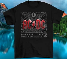 AC DC Band - Black Ice Cotton Black Full Size Unisex Shirt MM1365