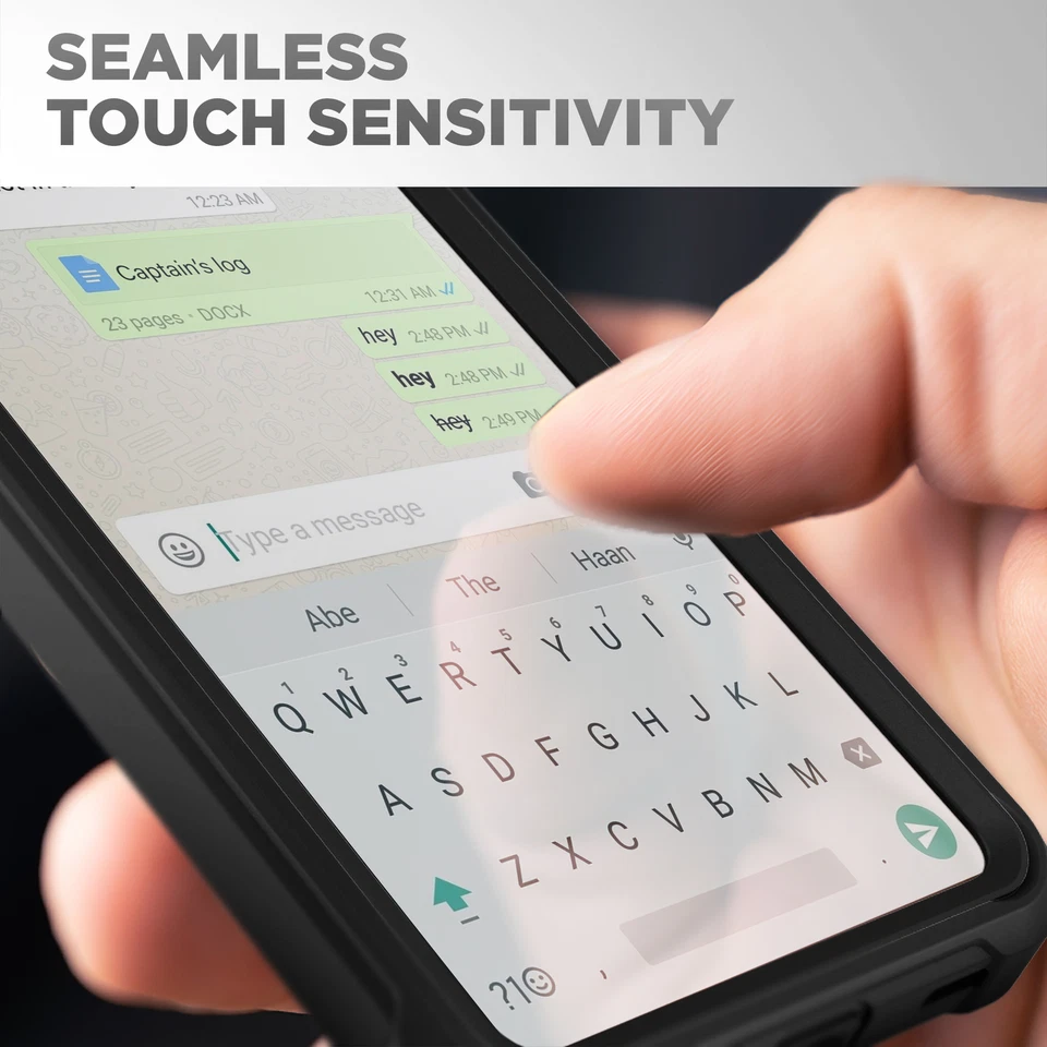 Funda Motorola One 5G Ace con Protector de Pantalla y Funda con Clip para Cinturón - Negra Foto 4 de 4