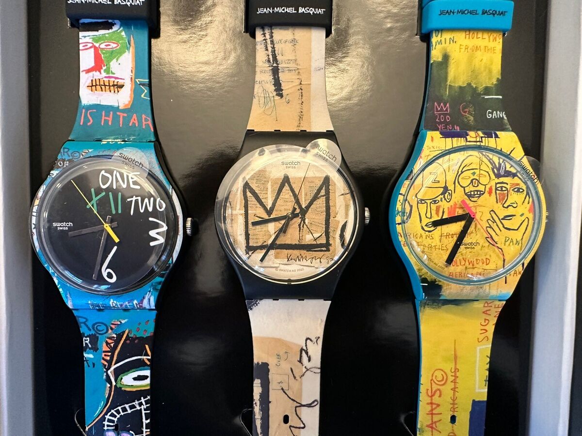 SWATCH X JEAN-MICHEL BASQUIAT TRIPTYCH SWATCH X JEAN-MICHEL BASQUIAT TRIPTYCH