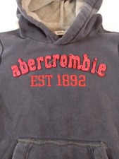 Abercrombie  Fitch Boys Muscle Hoodie Blue Large Popover Logo Pullover