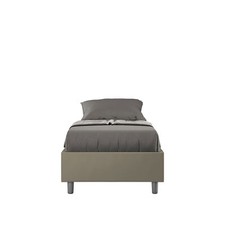 Ityhome Letto Sommier senza rete imbottito 80x210 similpelle cappuccino Azelia