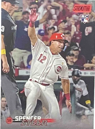 2023 Topps Stadium Club - Red Foil #213 Spencer Steer (RC), C