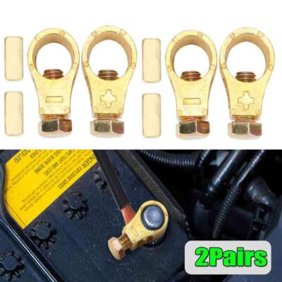 2Pairs Cable Clamp Battery Connection Clip Car Battery Pure Copper Terminal Wire