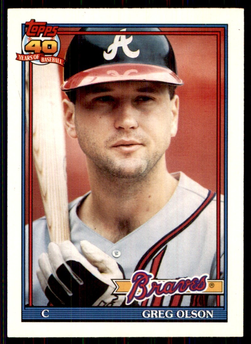 1991 O-Pee-Chee Greg Olson Atlanta Braves #673