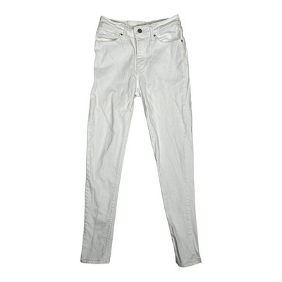 Levi's 721 High Rise Skinny Jeans Womens 27x30 White Light Wash Stretch Denim