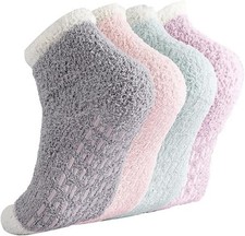 Breslatte Non Slip Hospital Socks with Grips for Women Grip Slipper Socks for Wo
