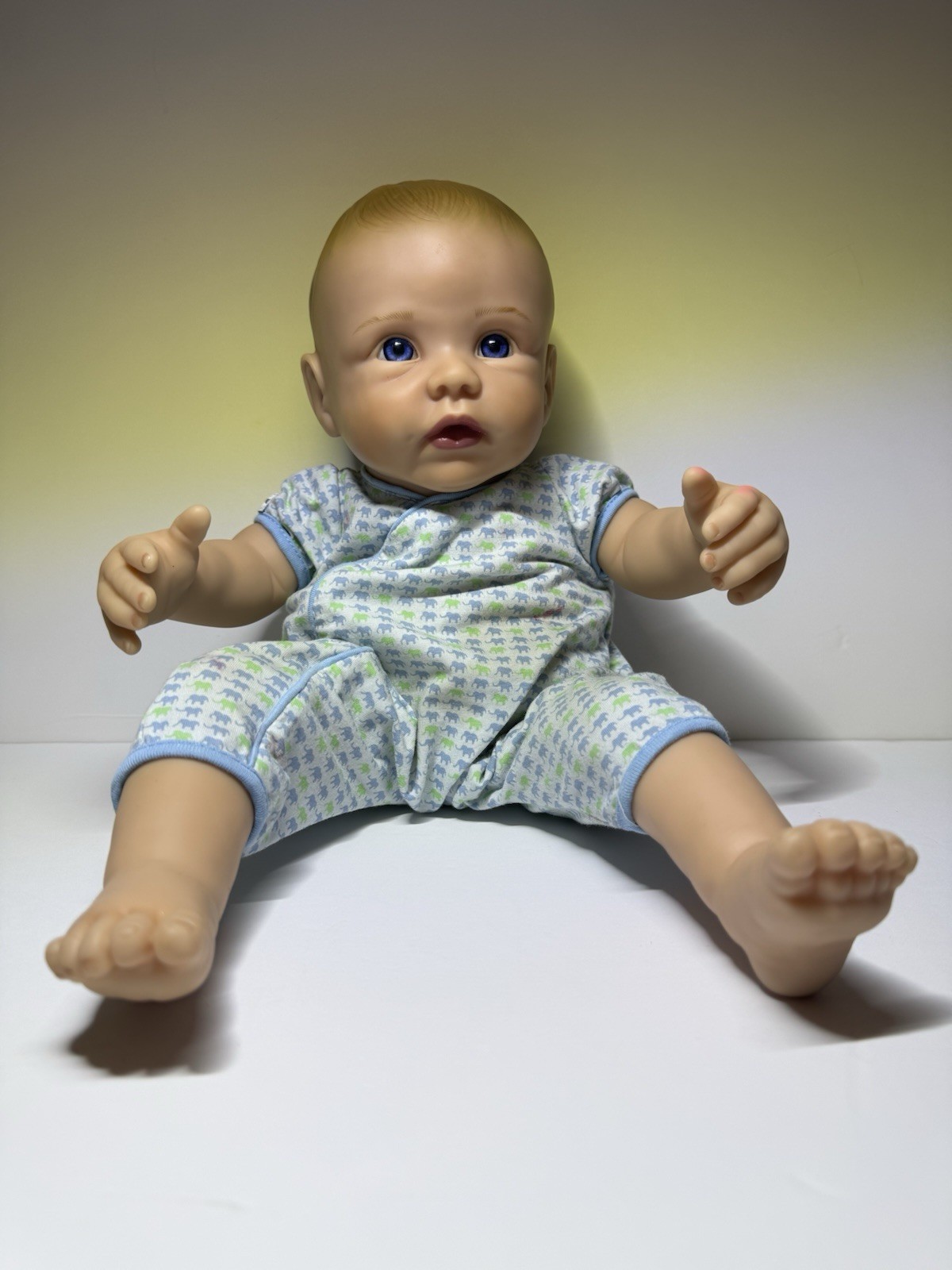 So Truly Mine by Ashton Drake Light Brown Hair Blue-Eyed Vinyl Baby Doll Boy