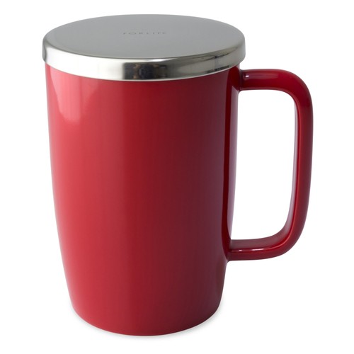 FORLIFE Tazza Brew-In Rugiada Finitura Lucida con Cestello Infusore e "Specchio" Inox L - Foto 1 di 5